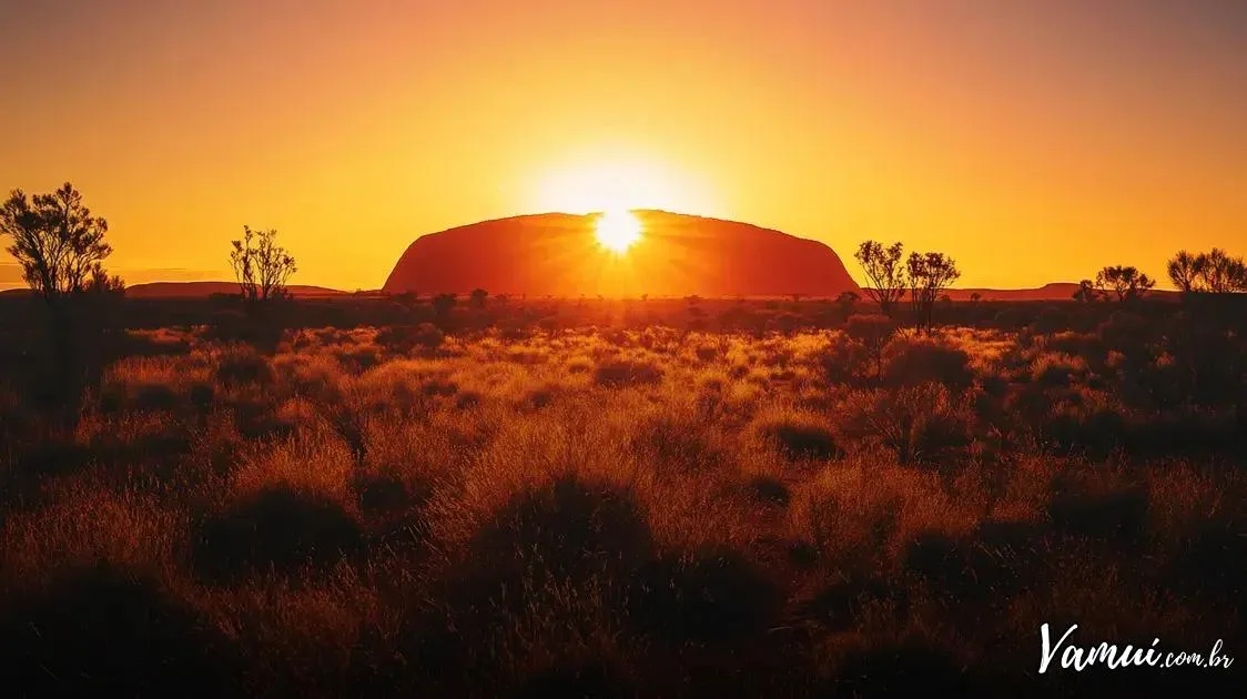 A Magia do Pôr do Sol em Uluru, Austrália