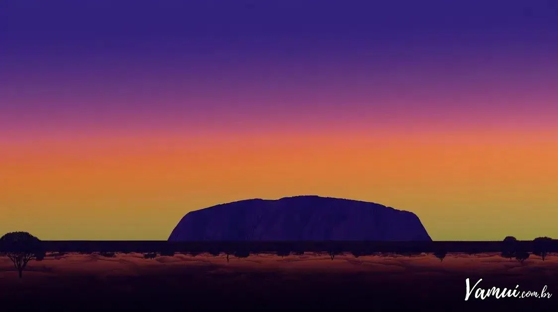 O Incrível Pôr do Sol em Uluru, Austrália